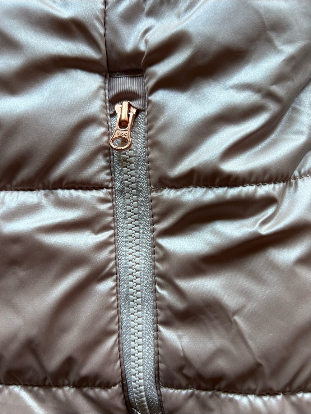 Maurices Rose Gold Blush Pink Quilted Puffer Vest - Picture 4 of 10